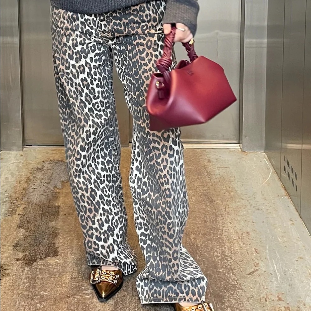 Ganni Leopard Print Women's Jeans | Izey